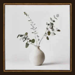 New Bouclair Eucalyptus in a Vase Framed Art