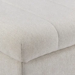 Outlet Bouclair Fabric and Black Wood Bench