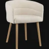 Best Bouclair Fabric and Mango Wood Accent Chair