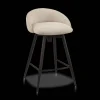Outlet Bouclair Fabric and Metal Bar Stool