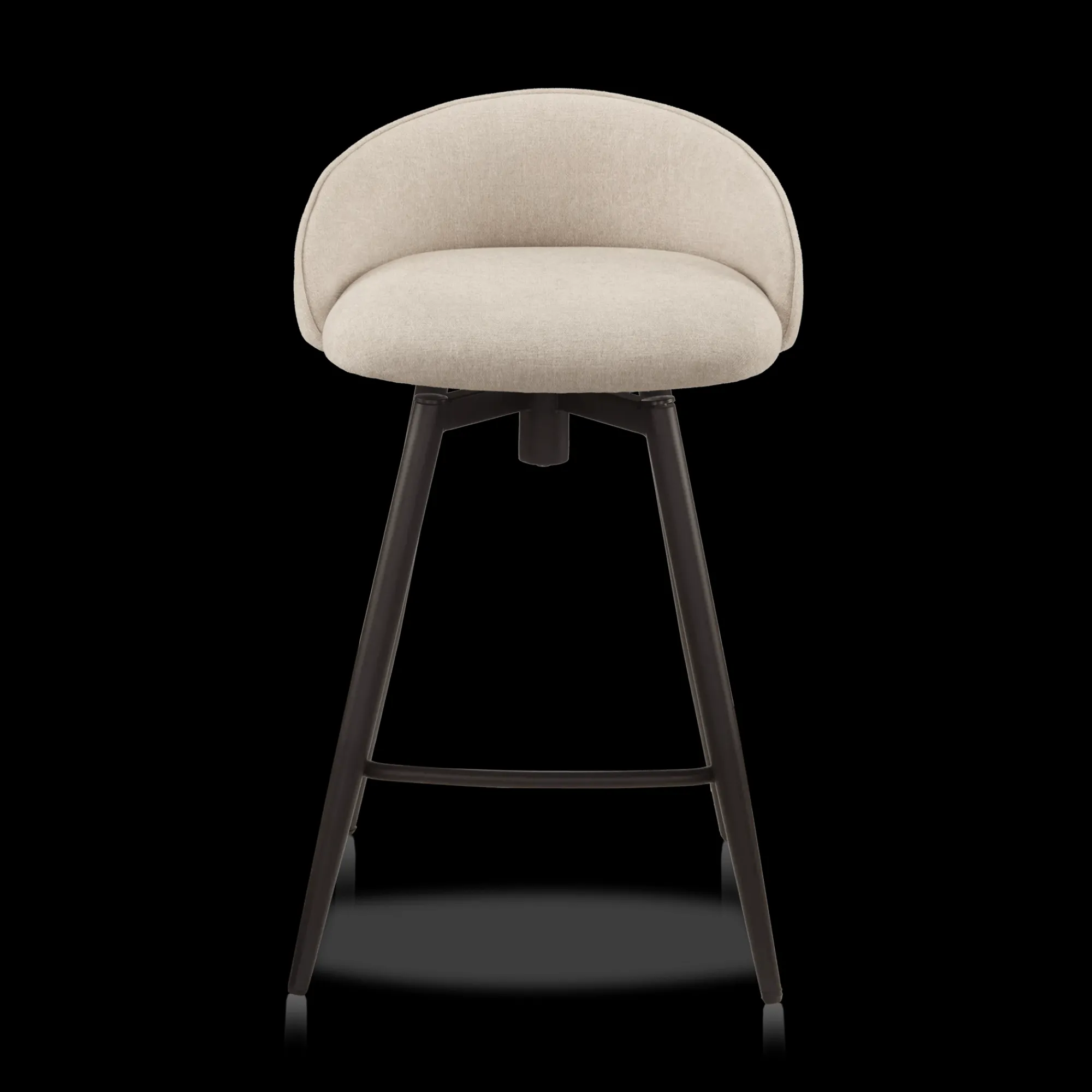 Outlet Bouclair Fabric and Metal Bar Stool
