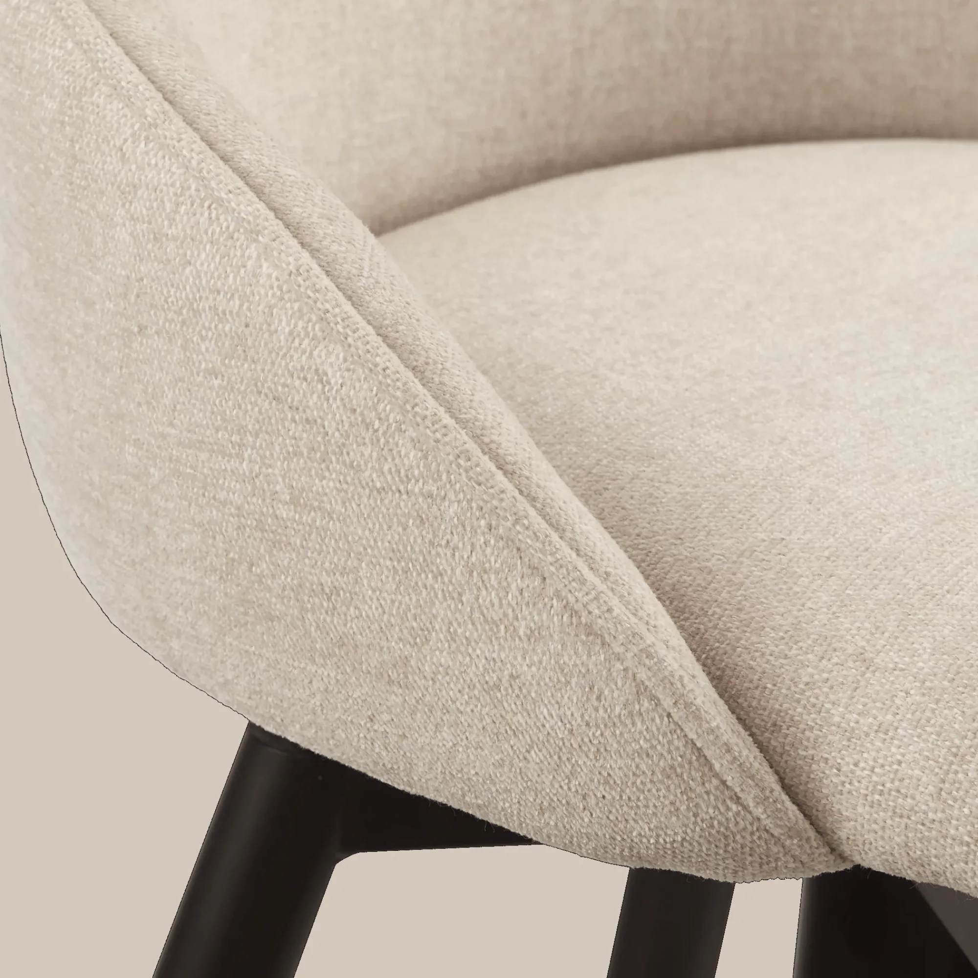 Outlet Bouclair Fabric and Metal Bar Stool