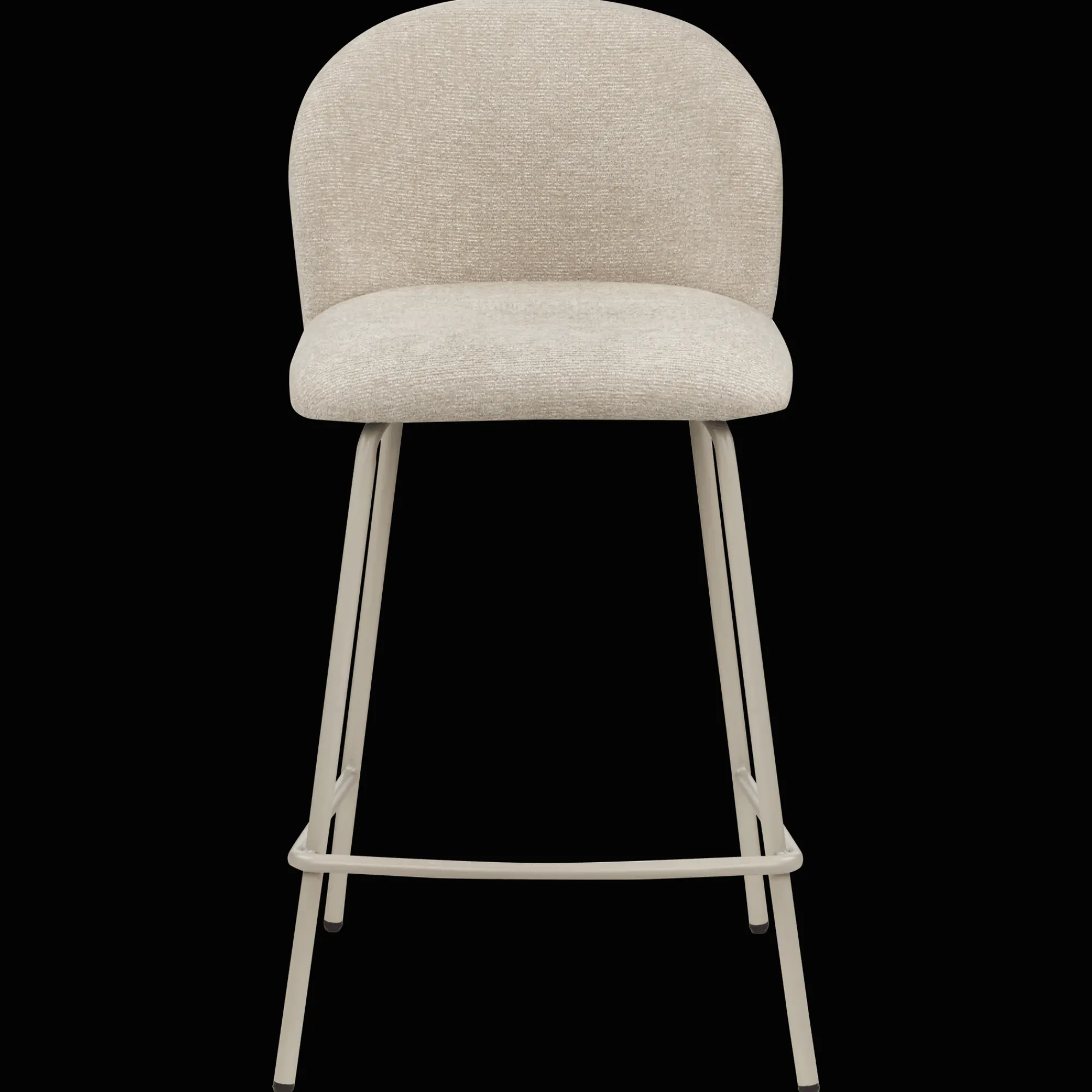 Hot Bouclair Fabric and Metal Bar Stool