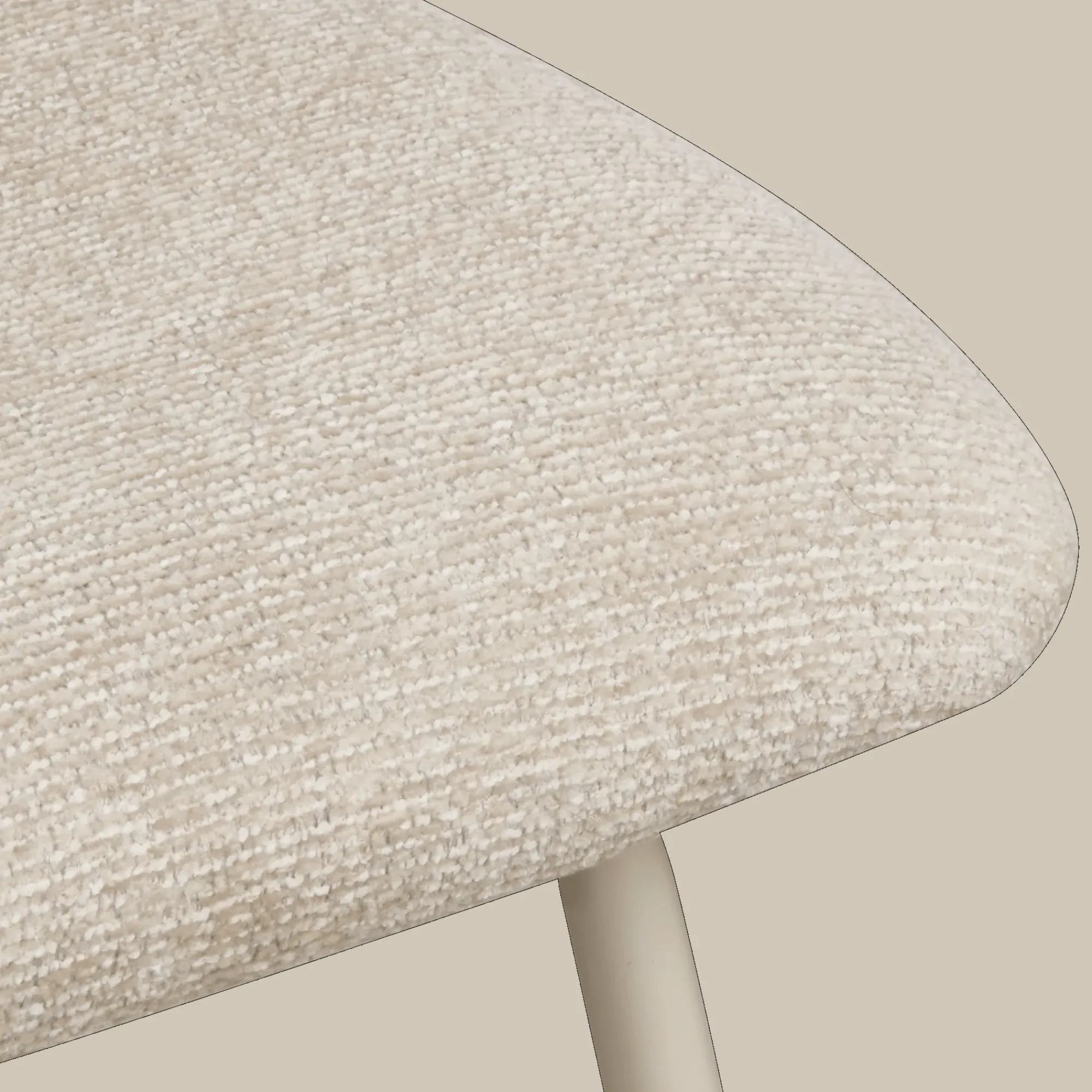 Hot Bouclair Fabric and Metal Bar Stool