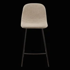 Outlet Bouclair Fabric and Metal Bar Stool