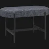 New Bouclair Fabric and Metal Bench