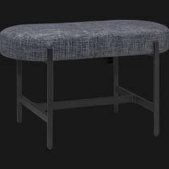 New Bouclair Fabric and Metal Bench