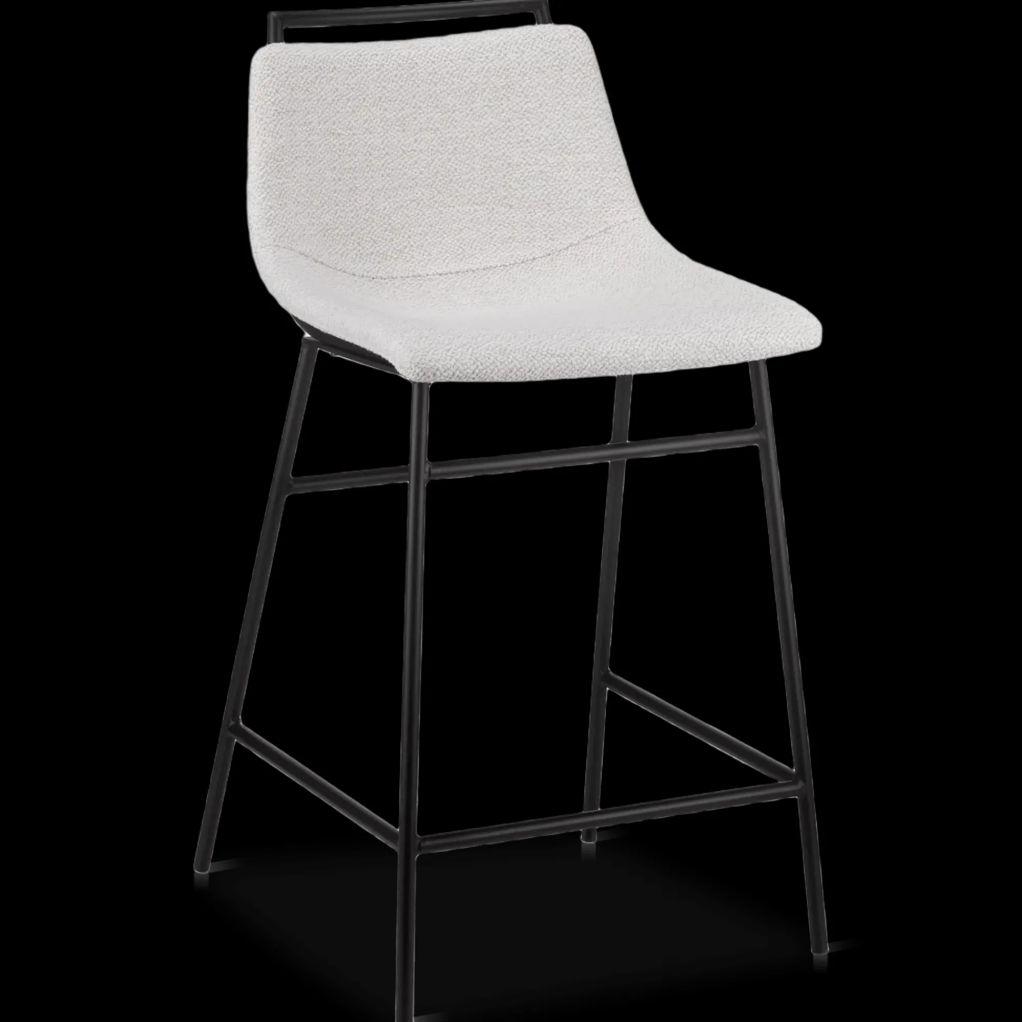 Bouclair Fabric and Metal Counter Stool