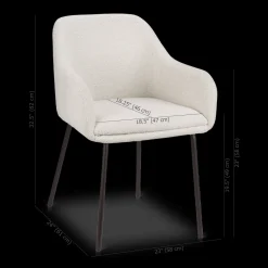 Discount Bouclair Fabric and Metal Dining Chair