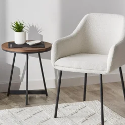 Discount Bouclair Fabric and Metal Dining Chair