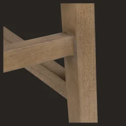 Hot Bouclair Fabric and Natural Wood Bar Stool