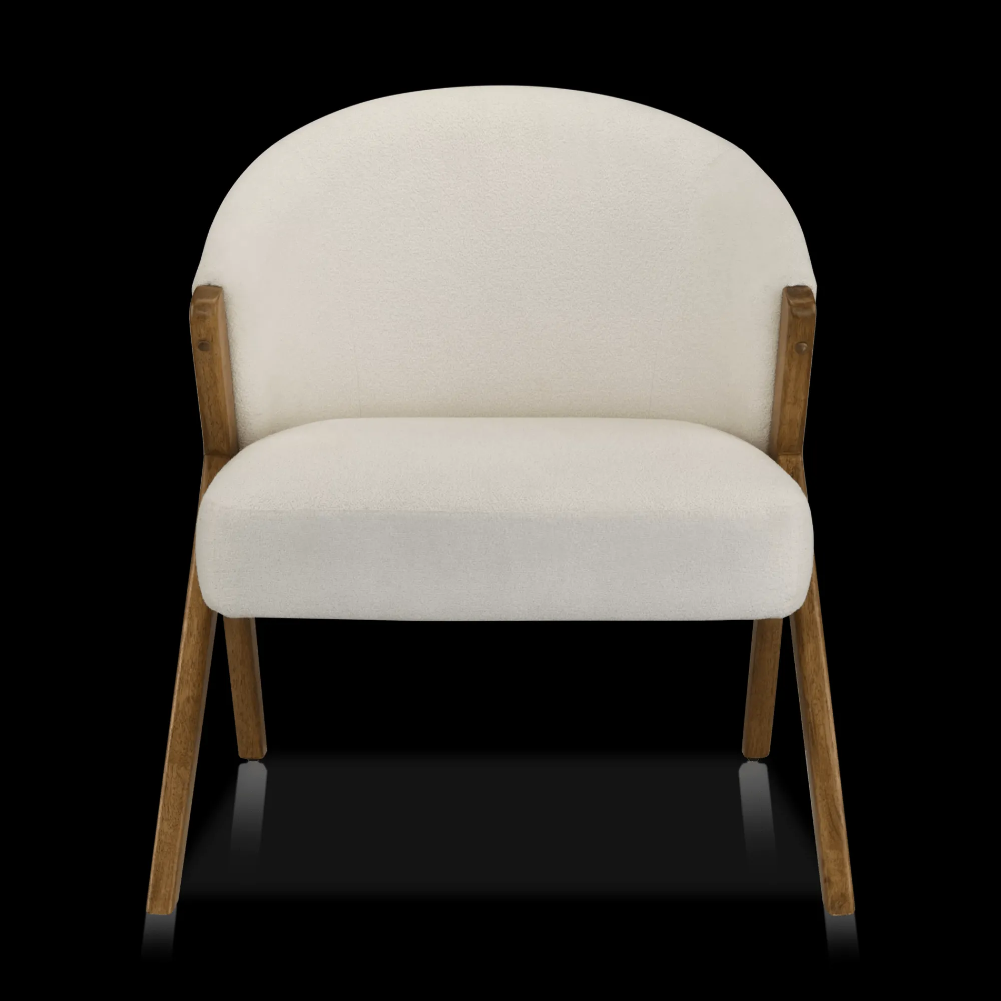 Best Bouclair Fabric and Wood Accent Chair