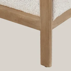 New Bouclair Fabric and Wood Bench