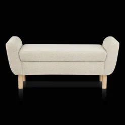 Sale Bouclair Fabric and Wood Bench