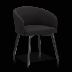 Hot Bouclair Fabric and Wood Dining Chair