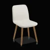 Hot Bouclair Fabric and Wood Dining Chair