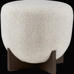 Best Bouclair Fabric and Wood Ottoman