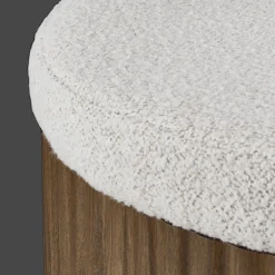 Sale Bouclair Fabric and Wood Ottoman with Storage