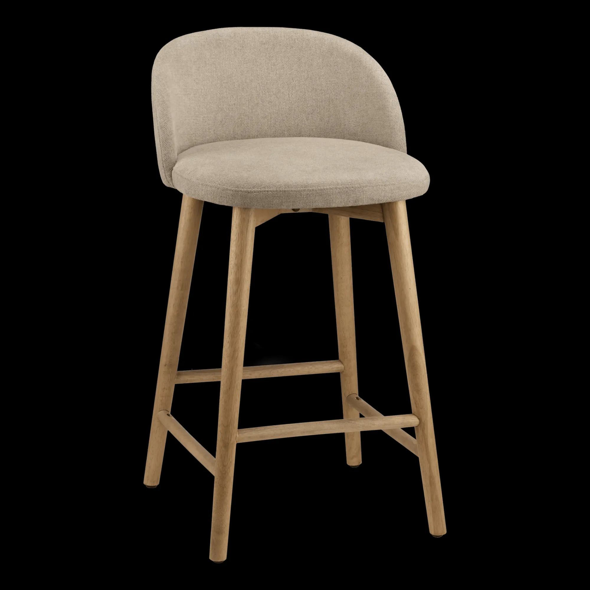 Bouclair Fabric and Wood Stool