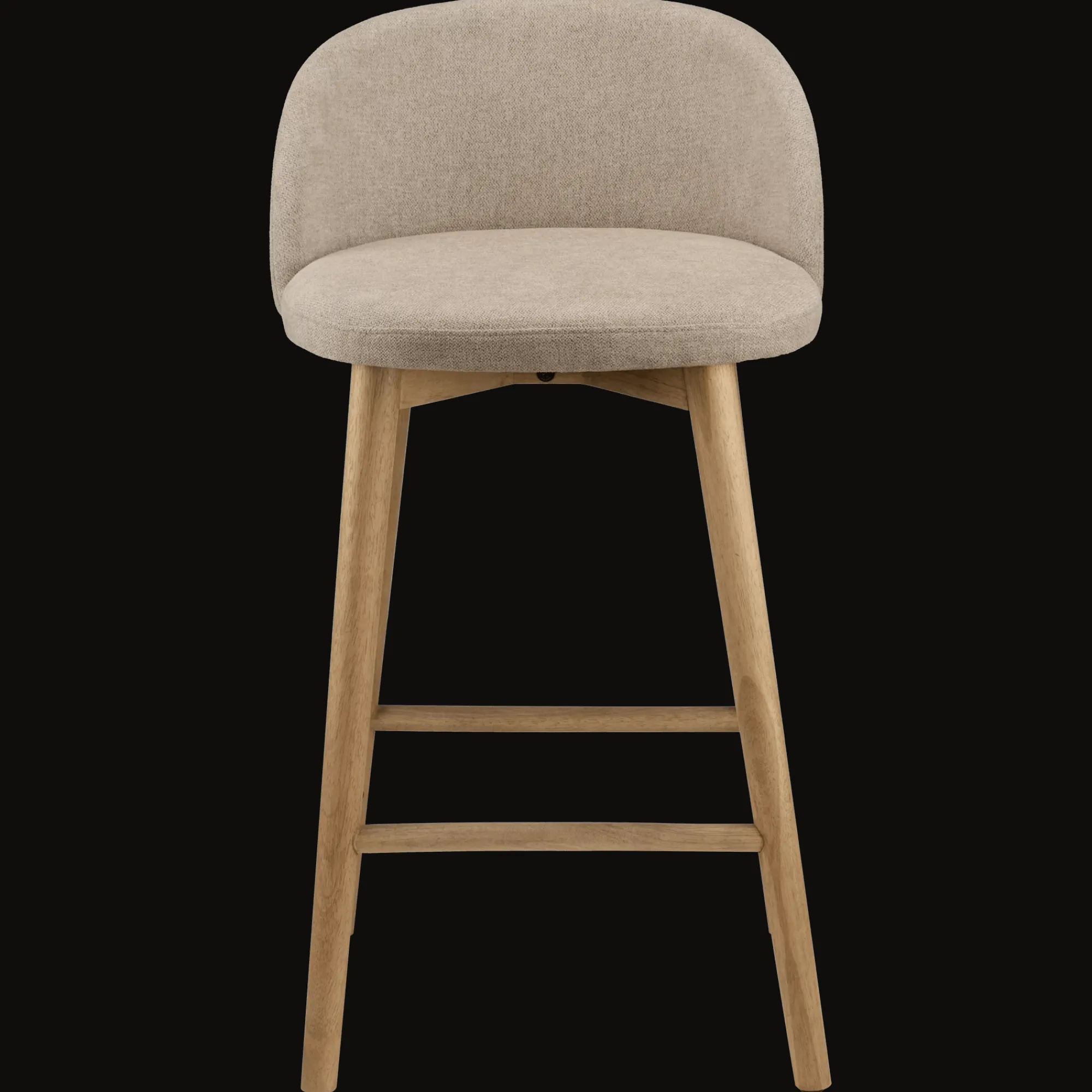Bouclair Fabric and Wood Stool