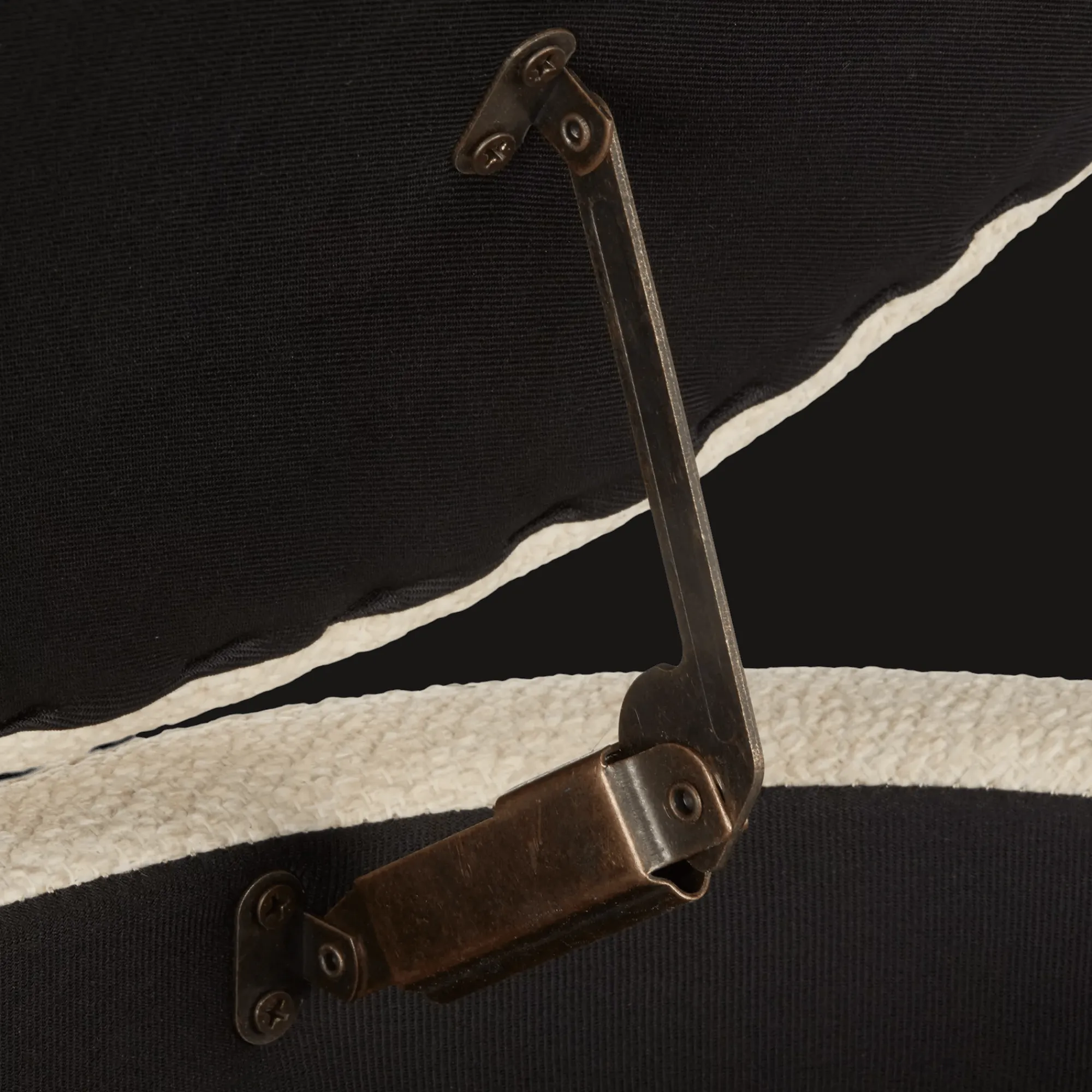 Best Bouclair Fabric Storage Bench on Wooden Legs