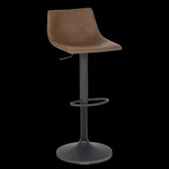 Discount Bouclair Faux Leather and Metal Adjustable Bar Stool