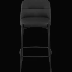 Bouclair Faux Leather and Metal Bar Stool