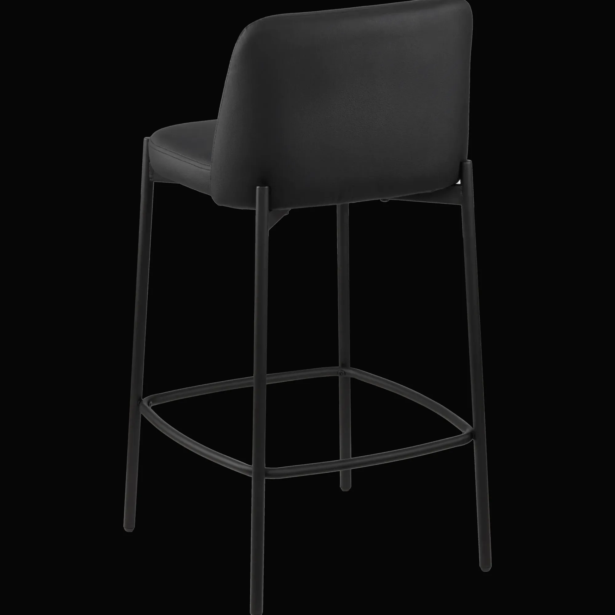 Bouclair Faux Leather and Metal Bar Stool