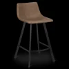 Clearance Bouclair Faux Leather and Metal Bar Stool