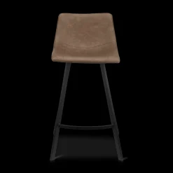 Clearance Bouclair Faux Leather and Metal Bar Stool