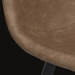 Clearance Bouclair Faux Leather and Metal Bar Stool