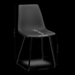 Online Bouclair Faux Leather and Metal Dining Chair