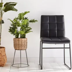 Hot Bouclair Faux Leather and Metal Dining Chair