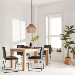 Hot Bouclair Faux Leather and Metal Dining Chair