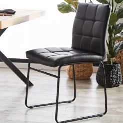 Hot Bouclair Faux Leather and Metal Dining Chair