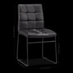 Hot Bouclair Faux Leather and Metal Dining Chair