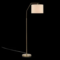 Discount Bouclair Floor Lamp with Cream Shade and Gold Base