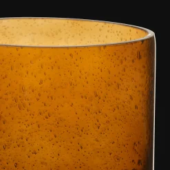 Outlet Bouclair Glass Amber Candle Holder