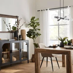 Best Bouclair Glass and Metal Ceiling Lamp