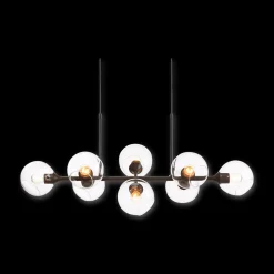 Best Bouclair Glass and Metal Ceiling Lamp