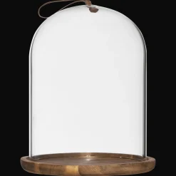 New Bouclair Glass Dome with Wood Base