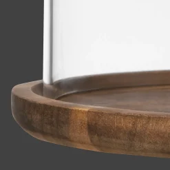 New Bouclair Glass Dome with Wood Base