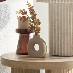 New Bouclair Glass Pillar Candle Holder