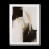 Sale Bouclair Gold Abstract Printed Framed Art