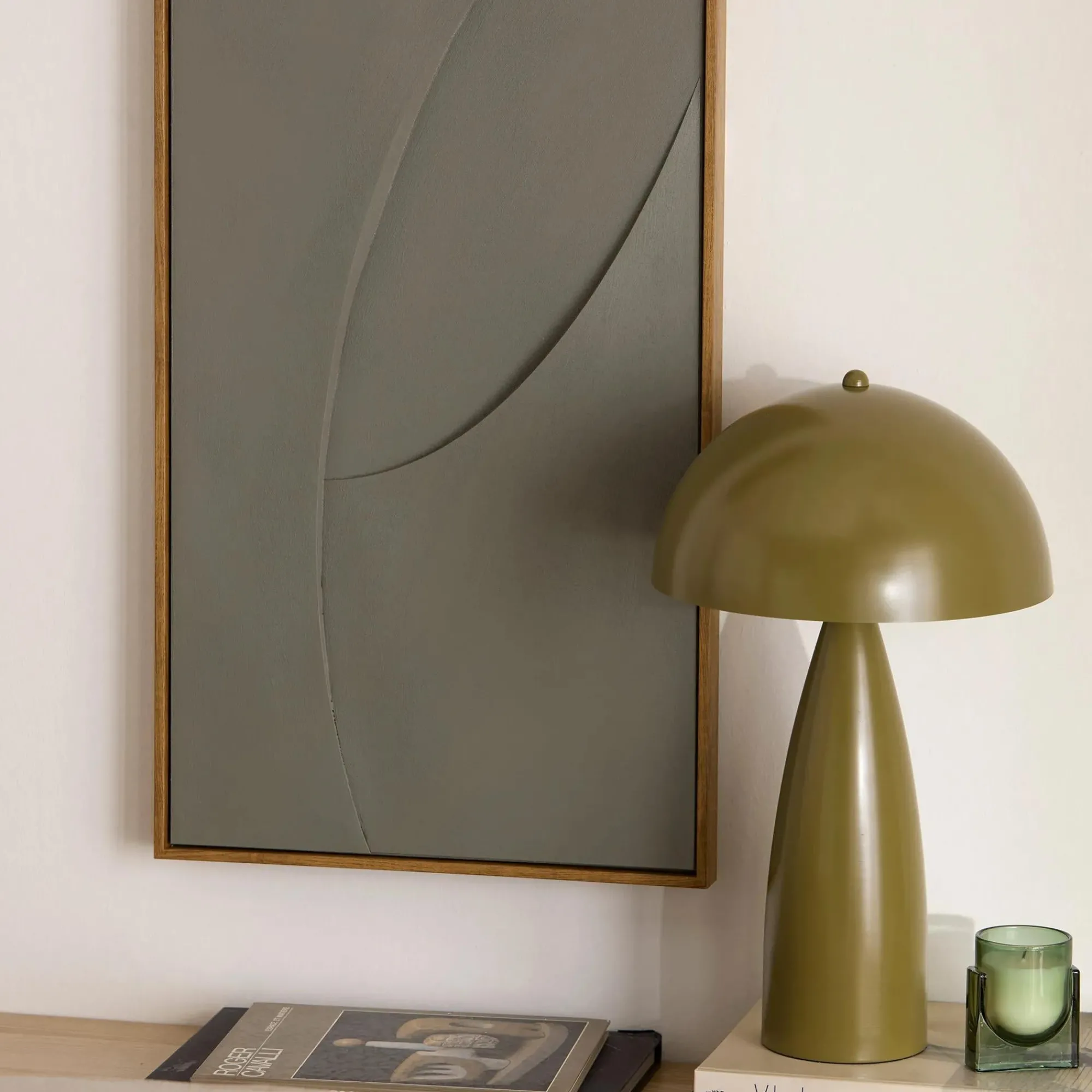 Bouclair Green Abstract Framed Art