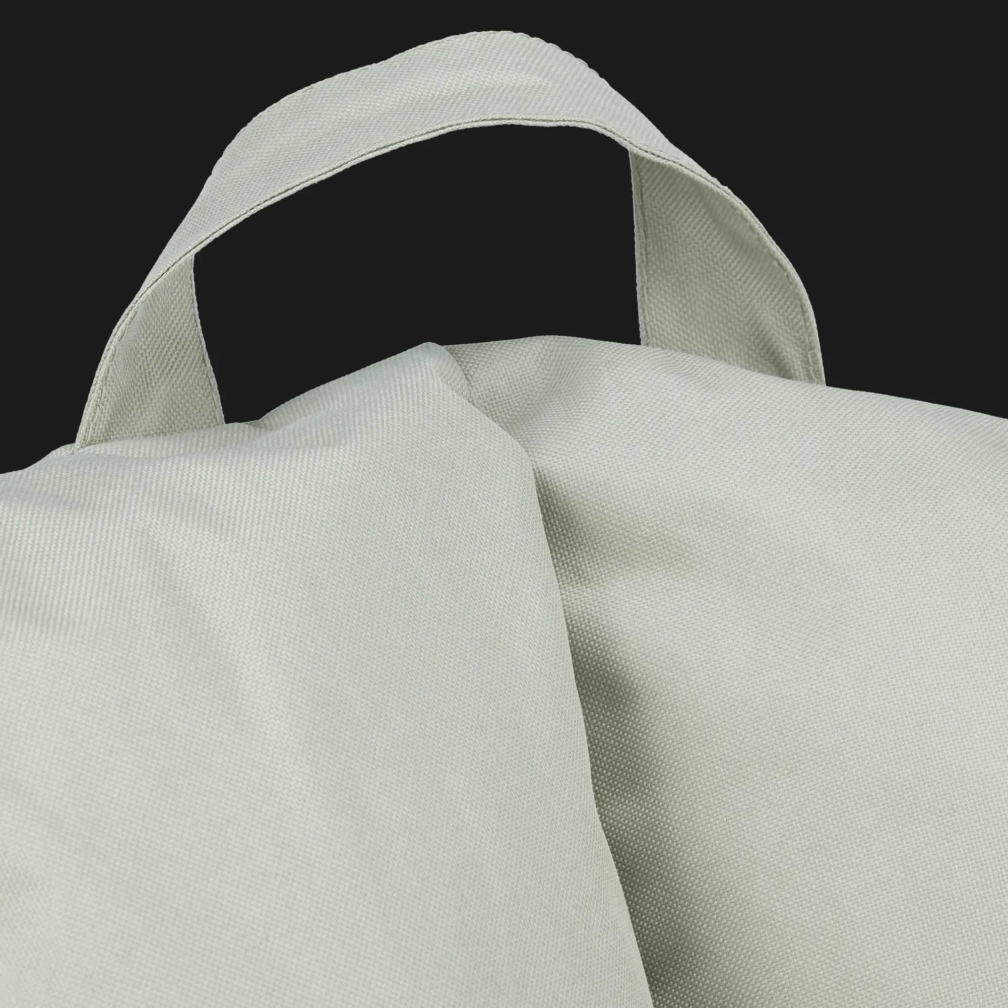 New Bouclair Green Canvas Bean Bag