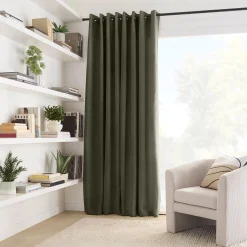 Discount Bouclair Green Emile Panel Curtain