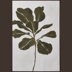 Hot Bouclair Green Leaves Framed Canvas