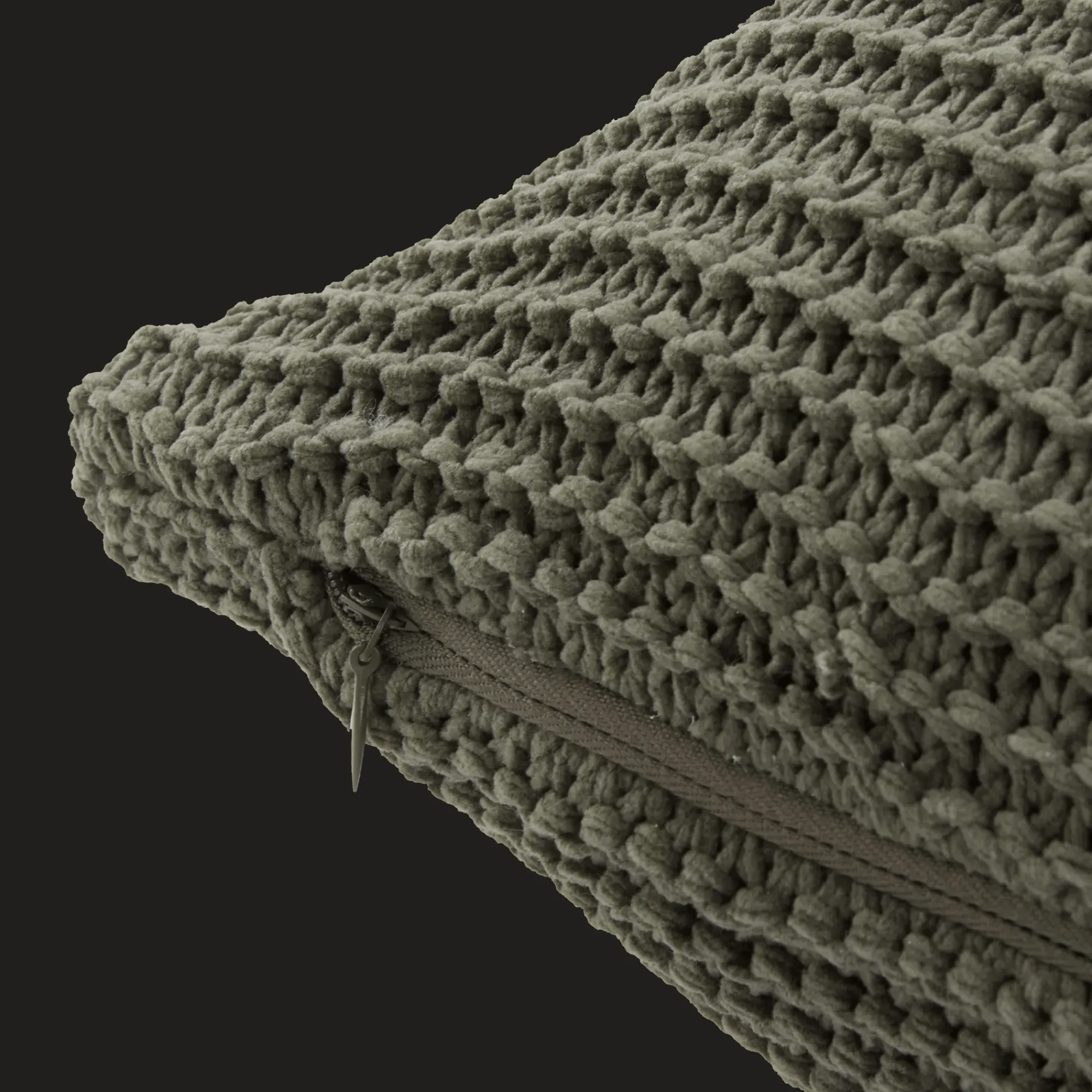 Clearance Bouclair Green Lonny Knit Throw Pillow