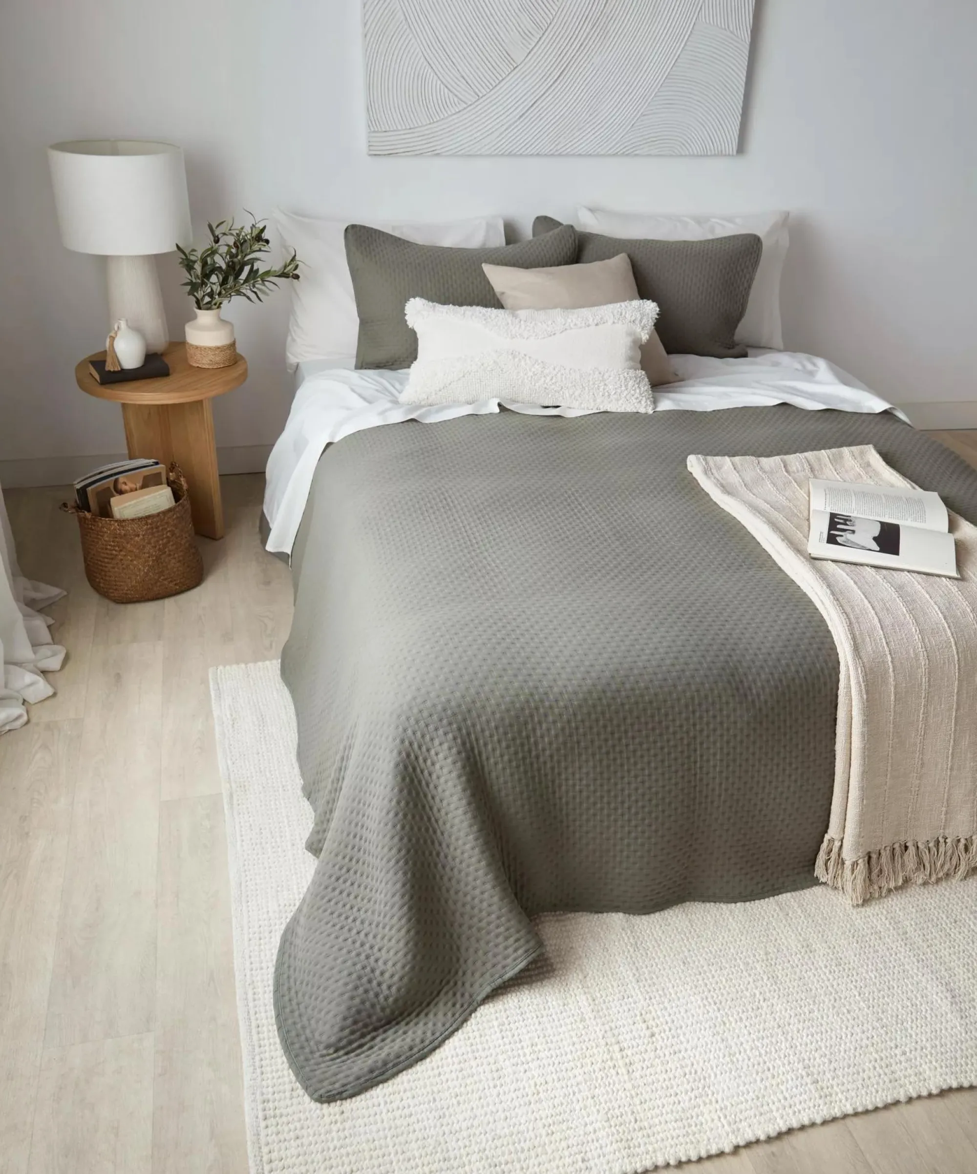 Outlet Bouclair Green Nash Collection - 3-Piece Coverlet Set